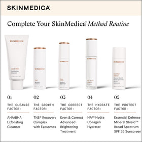 SkinMedica TNS Recovery Complex displayed with other skincare products