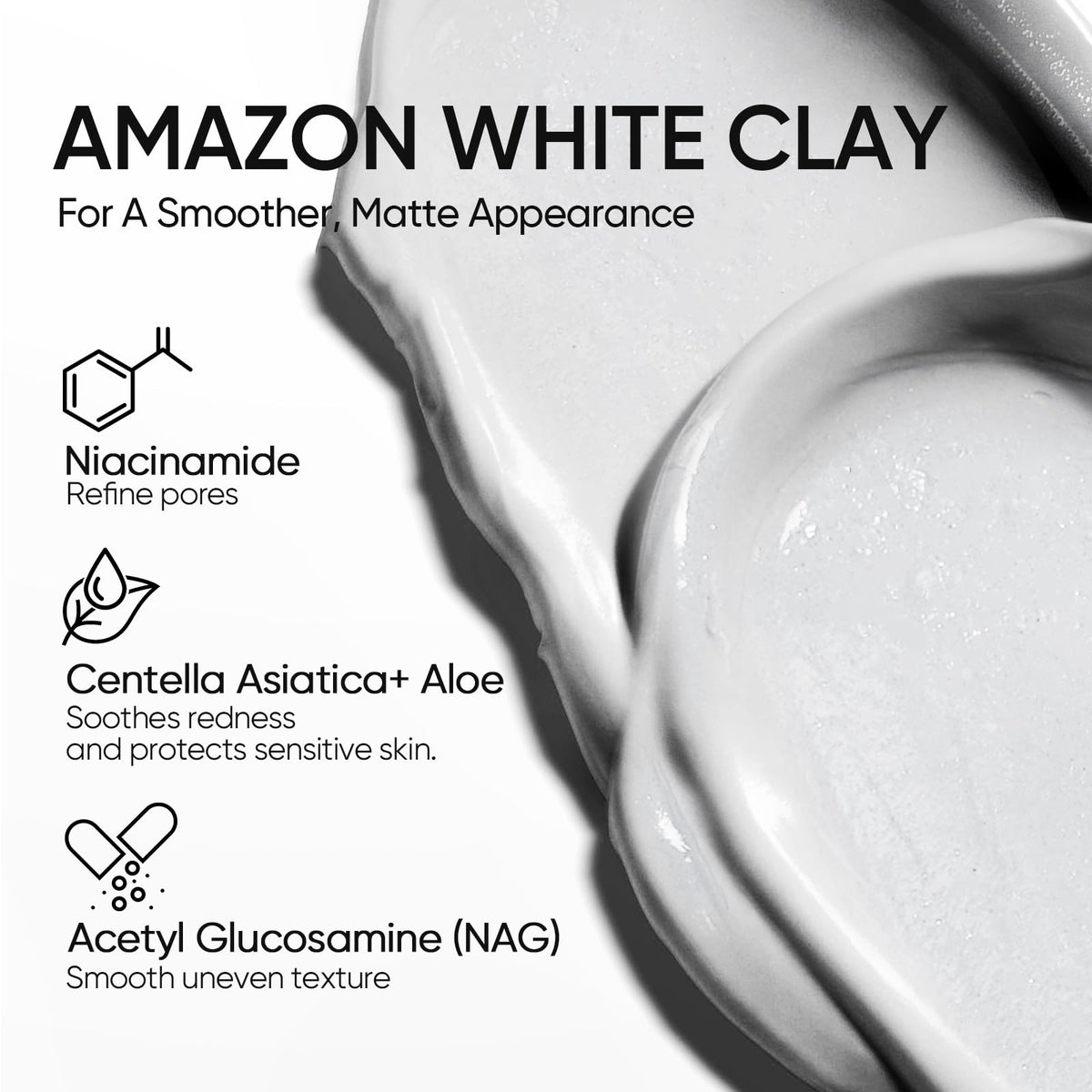 SKINTIFIC Amazonian White Clay Mask Stick open cap
