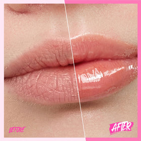 SKINTIFIC Brightening Lip Serum 01 Baby Pink texture on skin