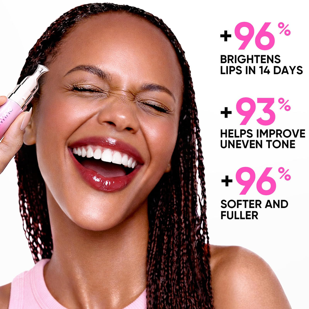 SKINTIFIC Brightening Lip Serum Cherry Red side view