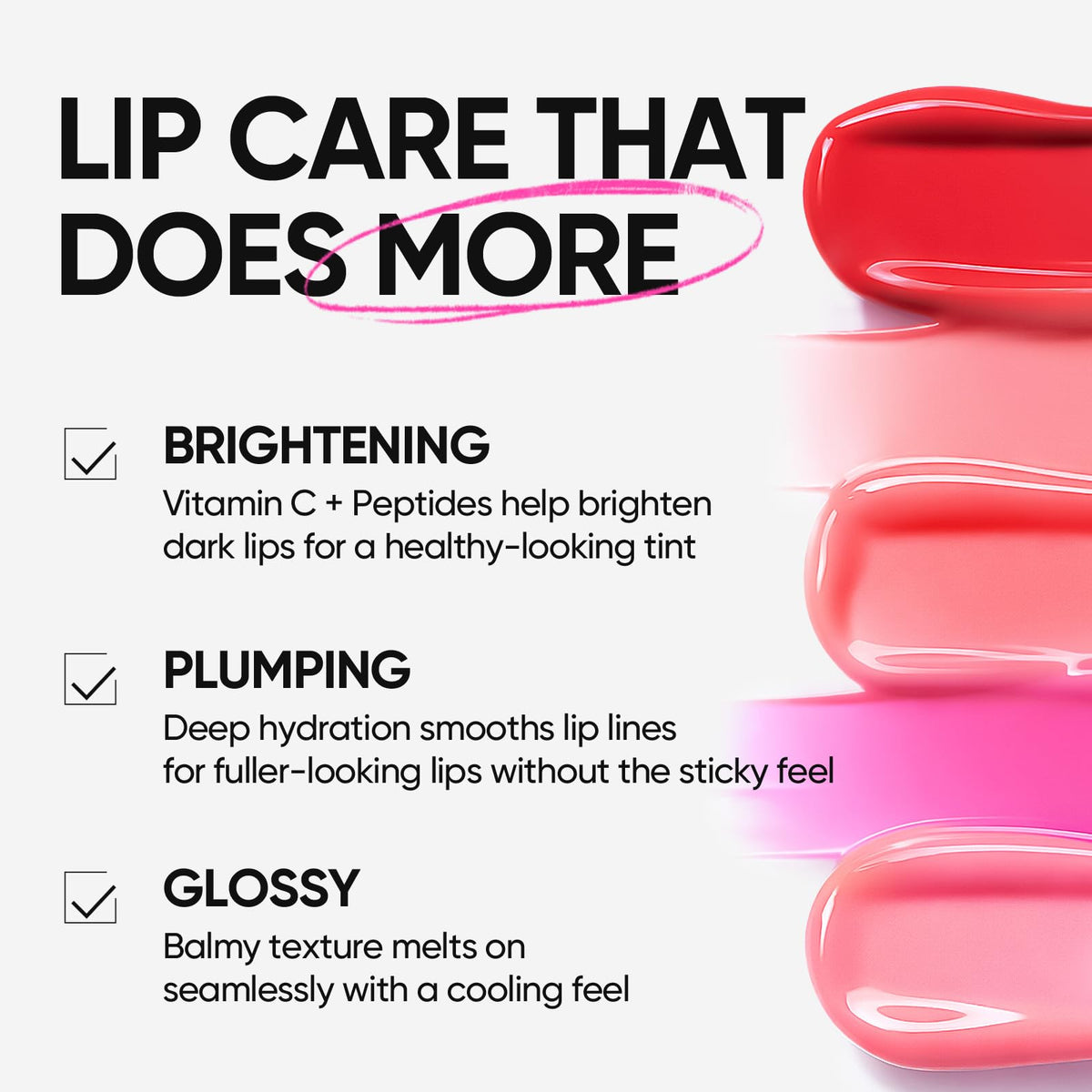 SKINTIFIC Brightening Lip Serum texture on finger