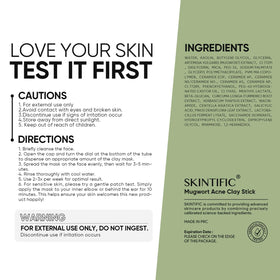 SKINTIFIC Mugwort Clay Stick Face Mask packaging