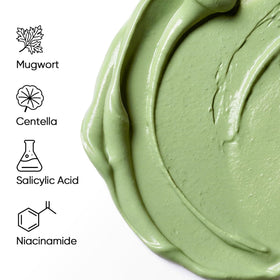 SKINTIFIC Mugwort Clay Stick Face Mask twist-up application
