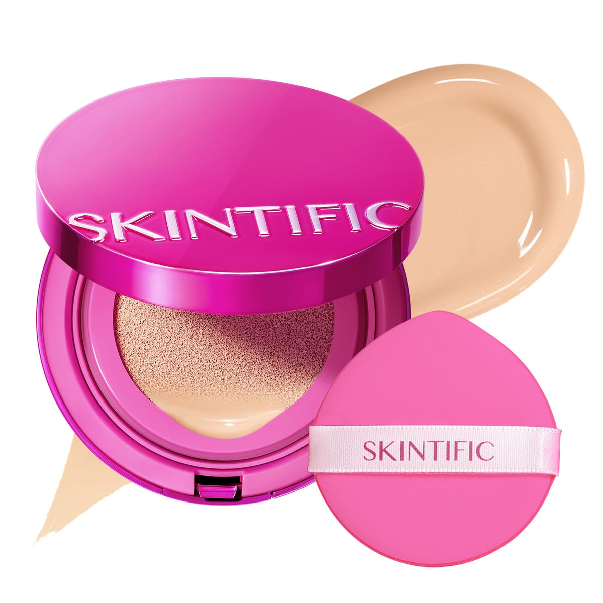 SKINTIFIC Pink Cushion Foundation 01 Vanilla front view