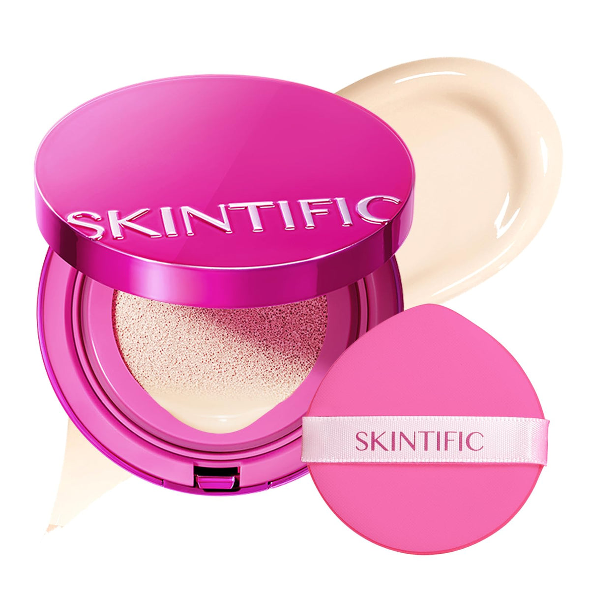 SKINTIFIC Pink Cushion Foundation 01C Rose Ivory front view