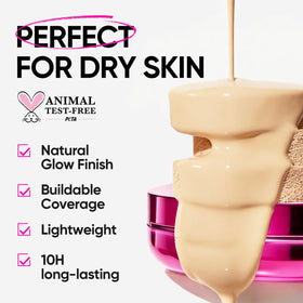 SKINTIFIC Pink Cushion Foundation application on skin