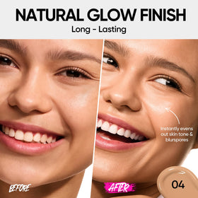 SKINTIFIC Pink Cushion Foundation compact open showing cushion