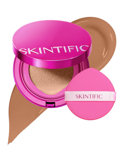 SKINTIFIC Pink Cushion Foundation front view with compact open