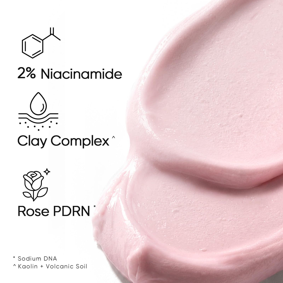 SKINTIFIC Rose PDRN Clay Mask Stick ingredients list