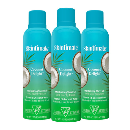 Skintimate Coconut Delight Shave Gel 3 Pack front view