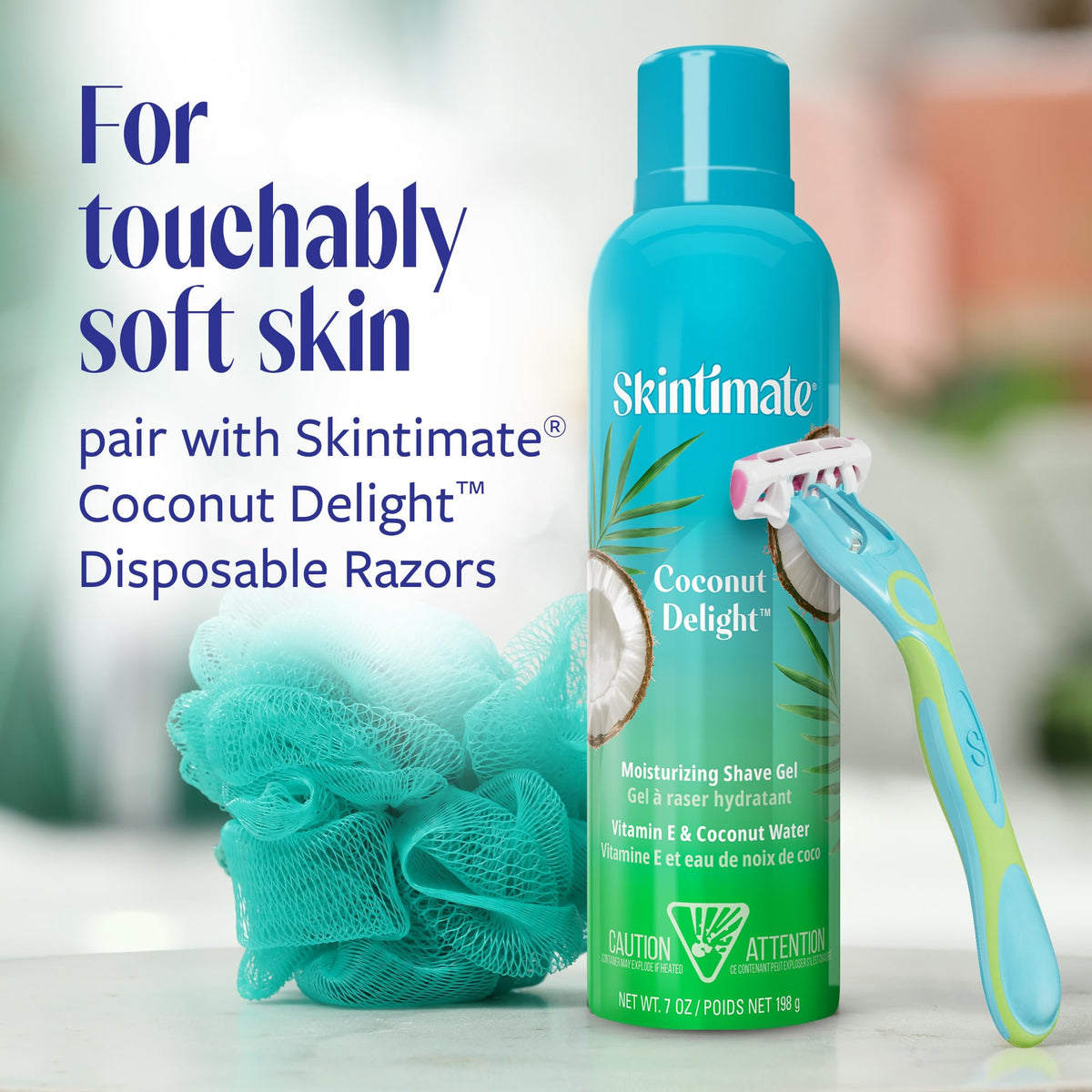 Skintimate Coconut Delight Shave Gel packaging details