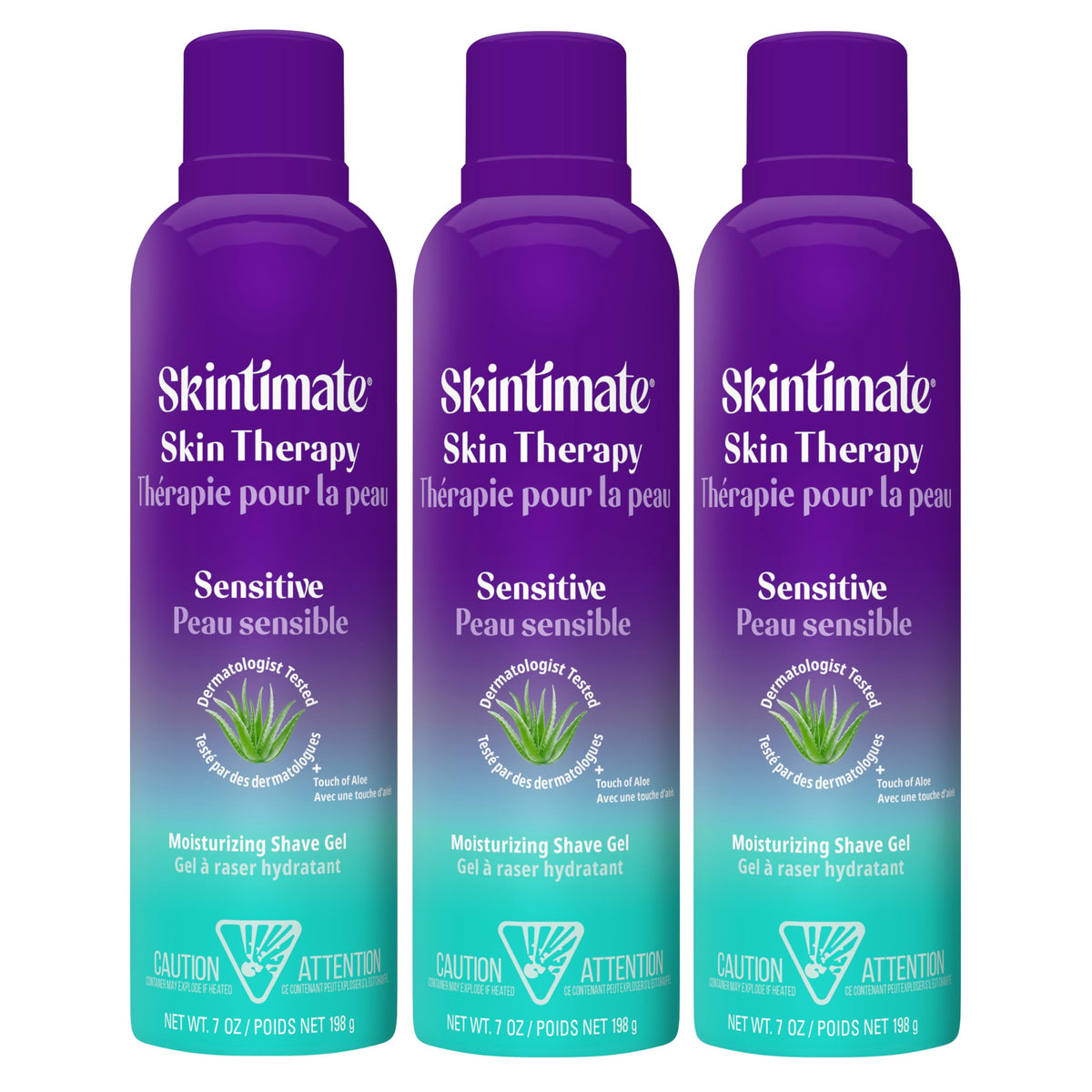 Skintimate Sensitive Skin Moisturizing Shave Gel 7 oz front view