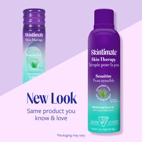 Skintimate shave gel being applied to skin