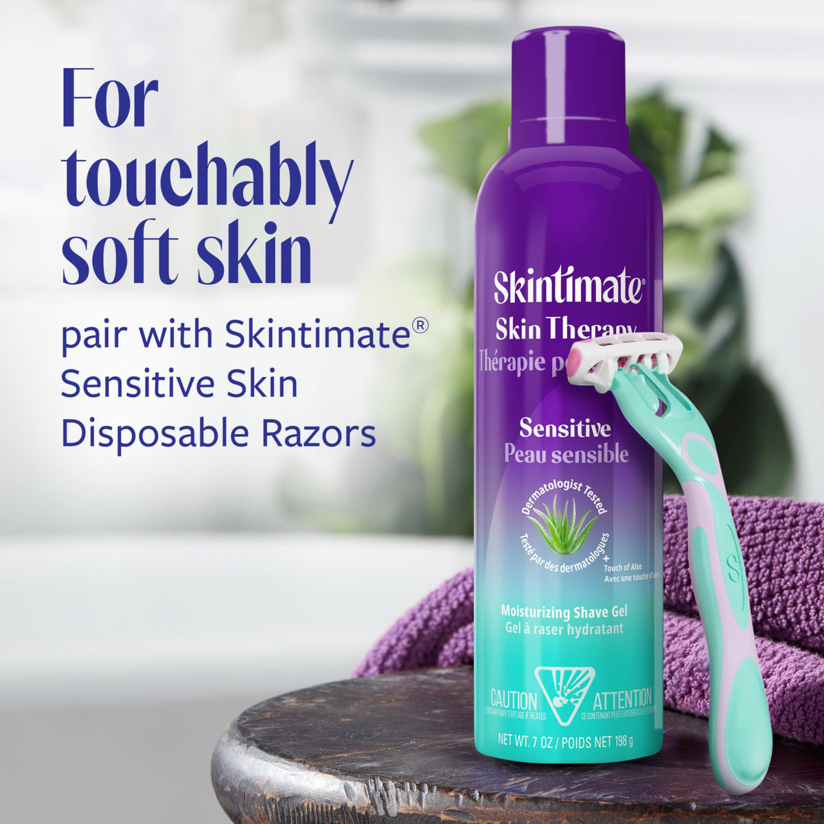 Skintimate shave gel can bottom view