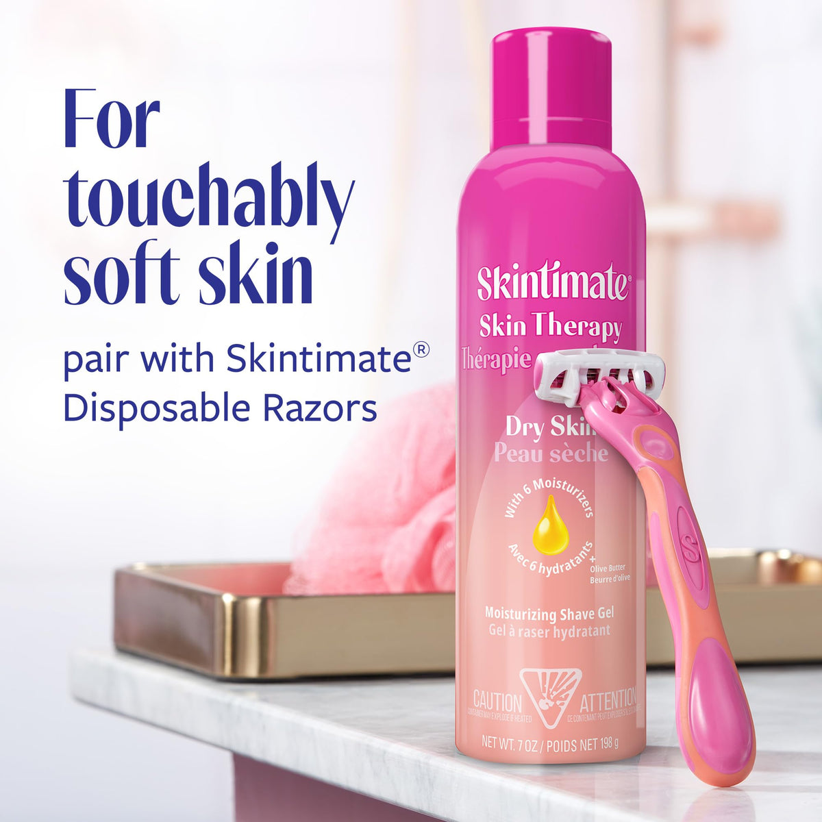Skintimate Women's Shaving Gel pack of 3 displayed together