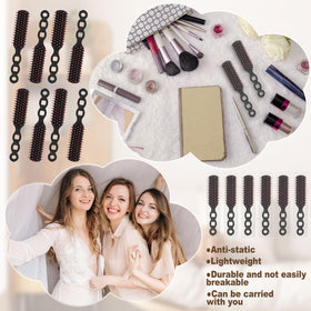skourvut lightweight hair brush in hand for portable use