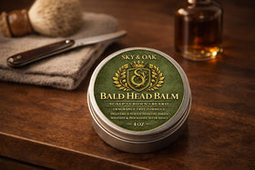 Sky and Oak Bald Head Balm with a beard grooming kit