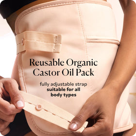 Sky Organics castor oil bottle with leak-proof wrap