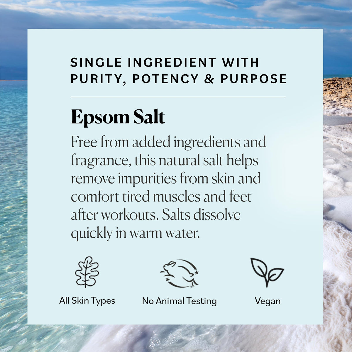Sky Organics Epsom Salt Bath Soak 5 lbs in warm bath