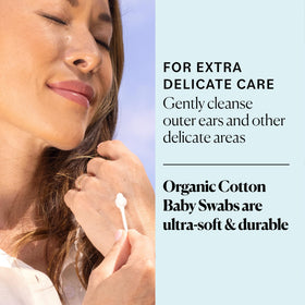 Sky Organics Organic Baby Cotton Swabs 180ct packaging