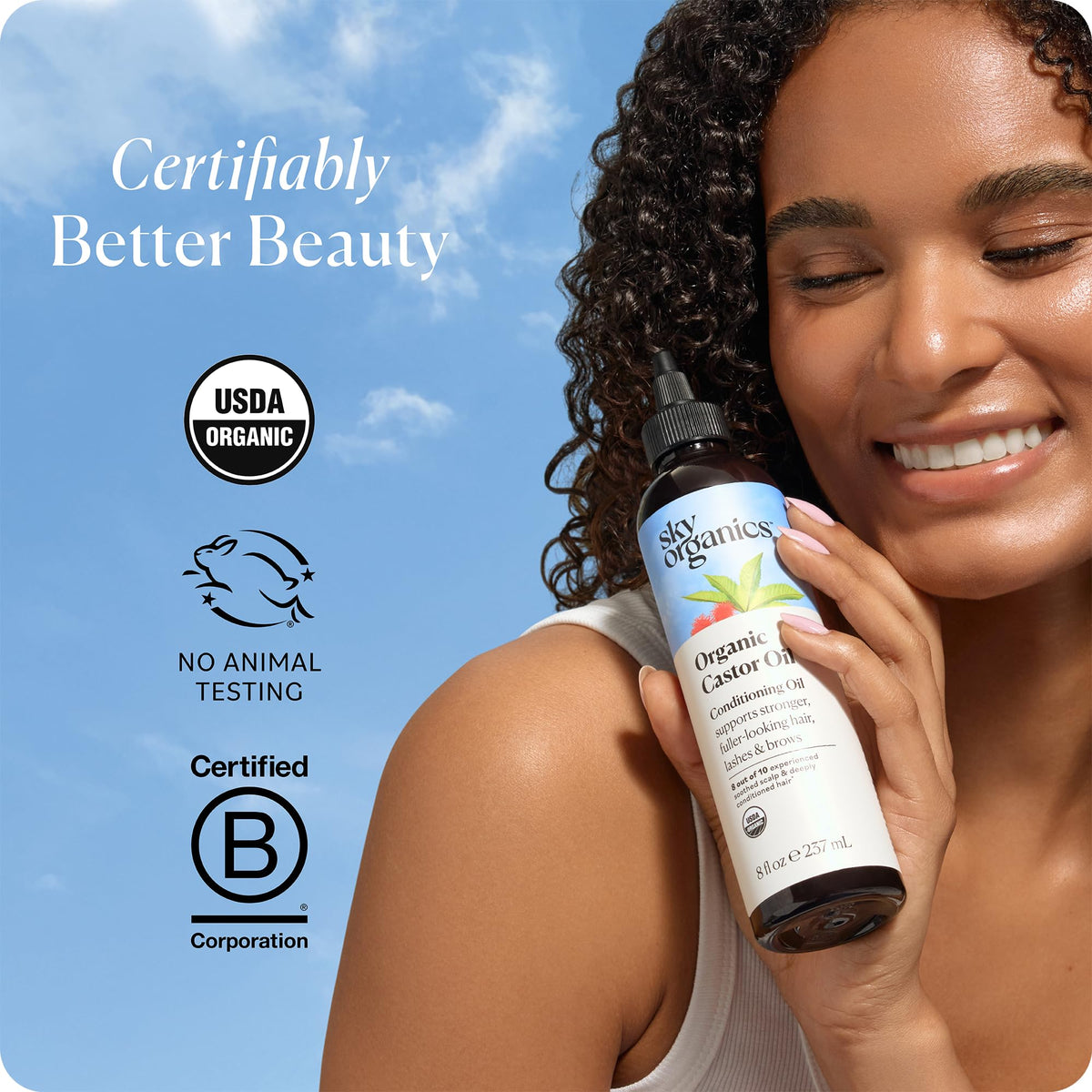 Sky Organics Organic Castor Oil 8oz close-up of texture