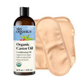 Sky Organics Organic Castor Oil Pack Wrap Set 16oz front view