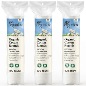 Sky Organics Organic Cotton Rounds 300ct front view