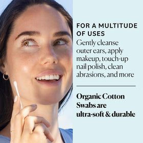 Sky Organics Organic Cotton Swabs close-up of cotton tip