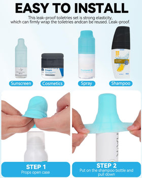 Skyconser Silicone Bottle Covers in light blue and sky blue