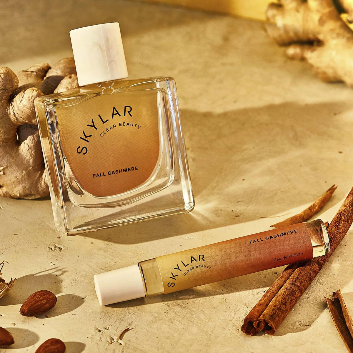 Skylar Fall Cashmere Rollerball Perfume 10mL with packaging