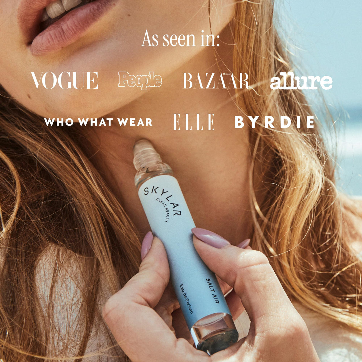 Skylar Salt Air Rollerball Perfume 10mL with floral elements