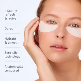 skyn ICELAND Hydro Cool Firming Eye Patches application on model