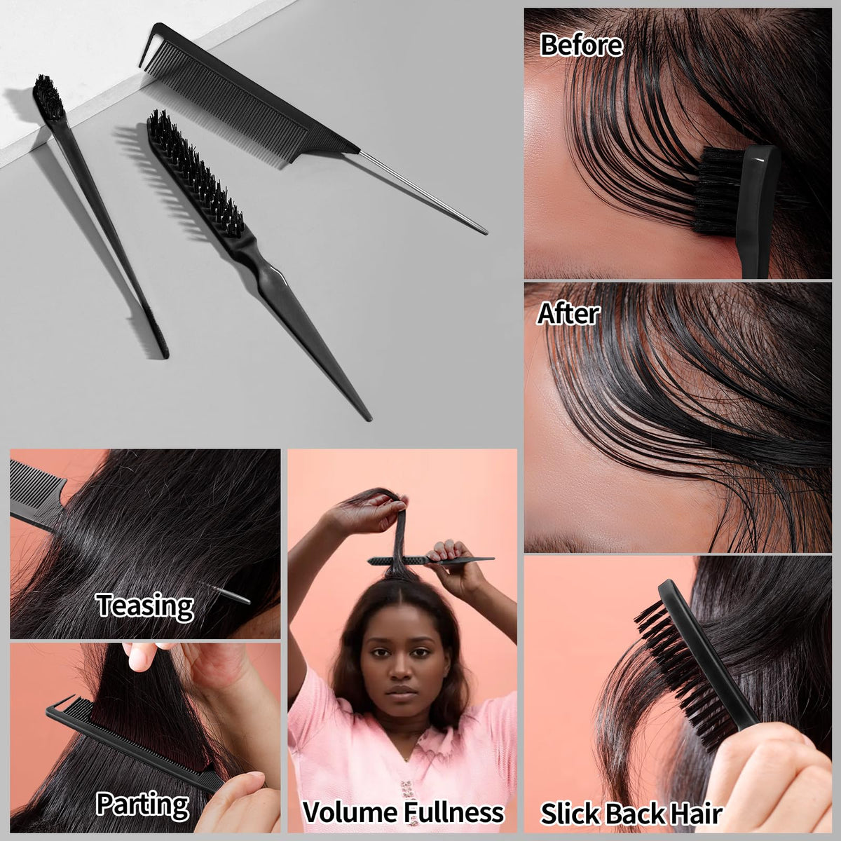 Slick Back Brush included with SWEET VIEW Hair Wax Stick