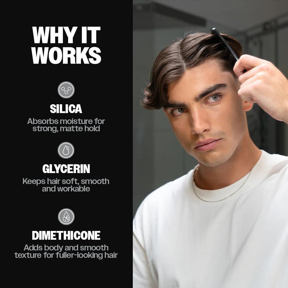 Slick Gorilla Hair Styling Powder lifestyle scene on a bathroom counter
