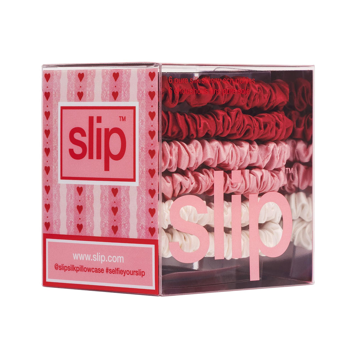SLIP scrunchies set of 6 with a focus on colour variety