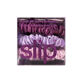 SLIP Silk Hair Ties boysenberry scrunchie in use