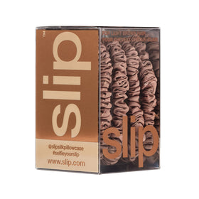 SLIP Silk Hair Ties in light brown colour
