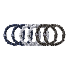 SLIP Silk Hair Ties Midnight Collection displayed on a flat surface