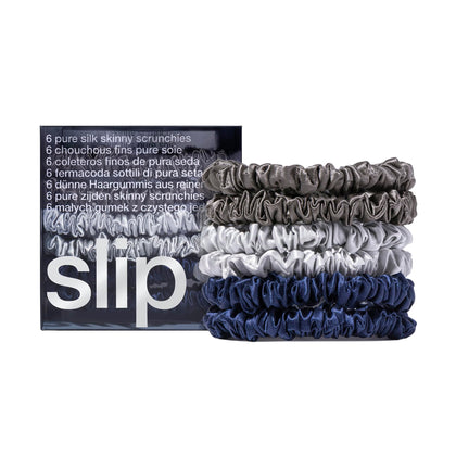 SLIP Silk Hair Ties Midnight Collection set of 6 in elegant packaging
