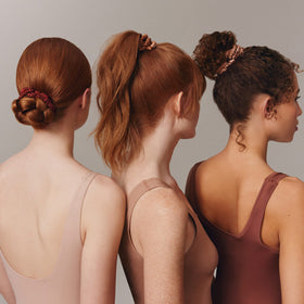 SLIP Silk Hair Ties Set of 4 on a stylish background