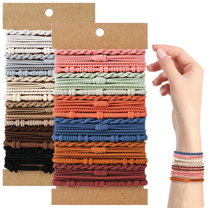 SLNZAPTY Boho Hair Ties 48 PCS multicolour front view