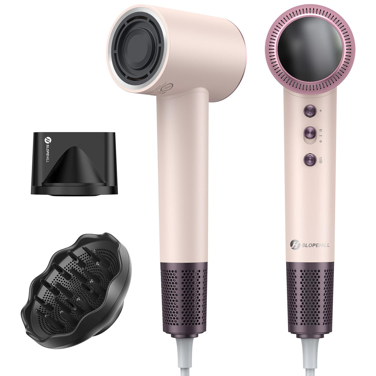 slopehill Professional Hair Dryer pink model front view