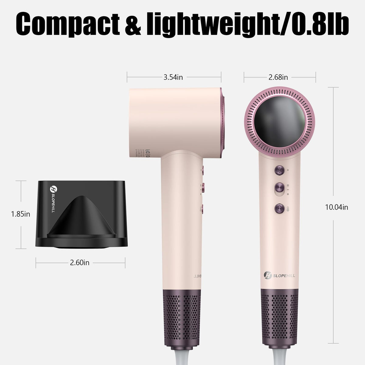 slopehill Professional Hair Dryer showing controls and buttons