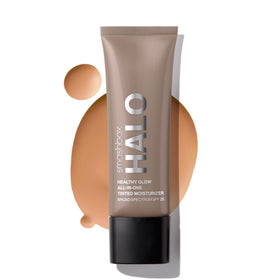 Smashbox Halo Healthy Glow Tinted Moisturizer front view with packaging