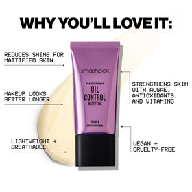 Smashbox Photo Finish Oil Control Primer with makeup tools