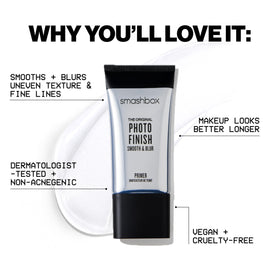 Smashbox Photo Finish Smooth & Blur Primer with makeup tools