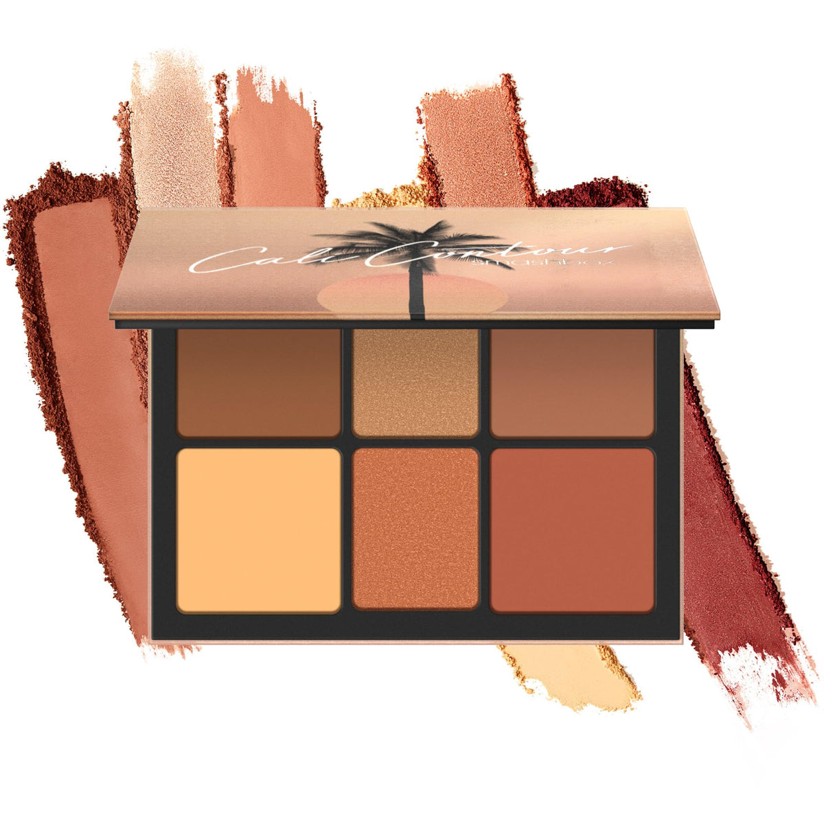 Smashbox The Cali Contour Palette front view with six shades
