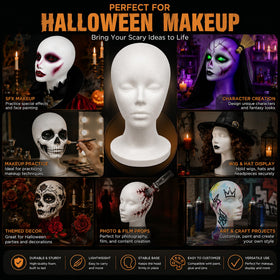 Smilco foam wig heads used for Halloween decoration