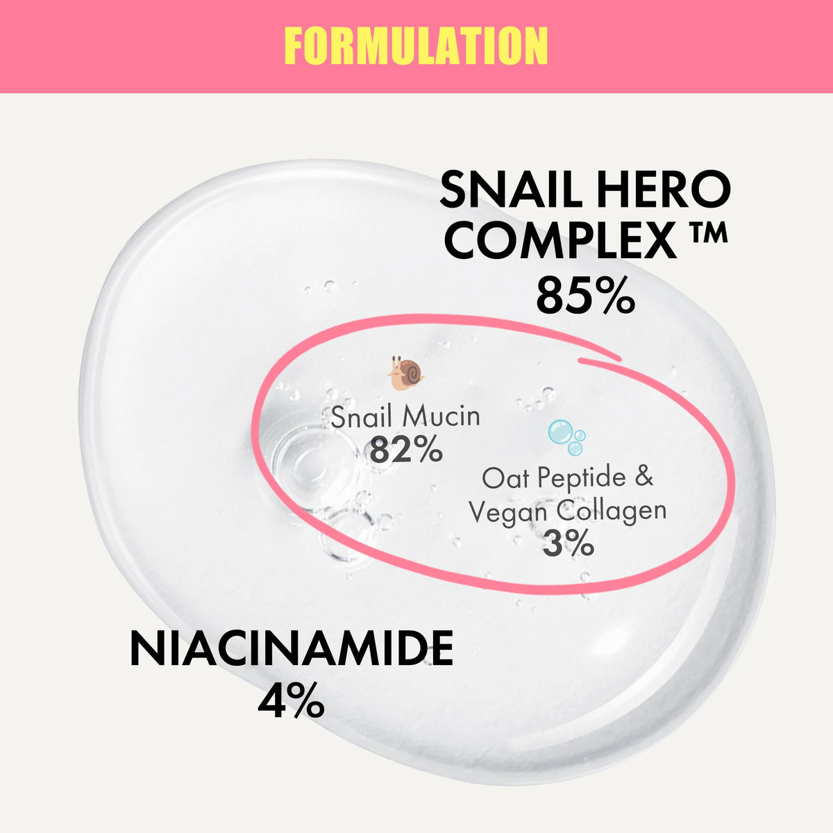 SMILEBLOOM KKOCH Snail Mucin 85% Face Serum application on skin