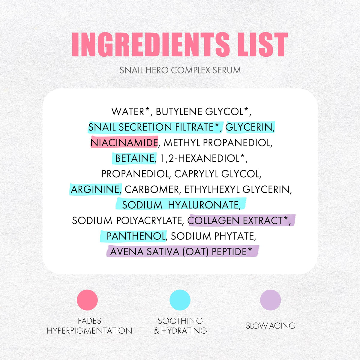 SMILEBLOOM KKOCH Snail Mucin 85% Face Serum ingredients list